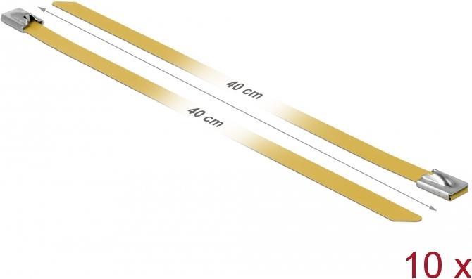 Produktbild Delock Edelstahlkabelbinder 400x7,9 10 Stk. (Metallkabelbinder, 400 mm, 10 Stk.)
