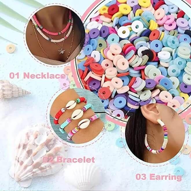 Produktbild MU Classic 3600 Stück Kinder Perlen Schmuck zum DIY Basteln