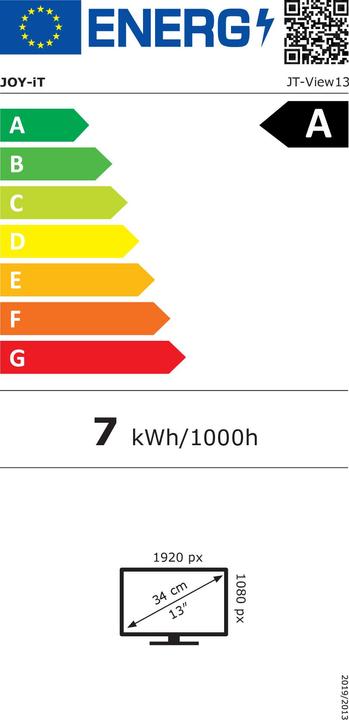 Energy Label Joy-it Joy-View 13 (1920 x 1080 pixels, 13.30")