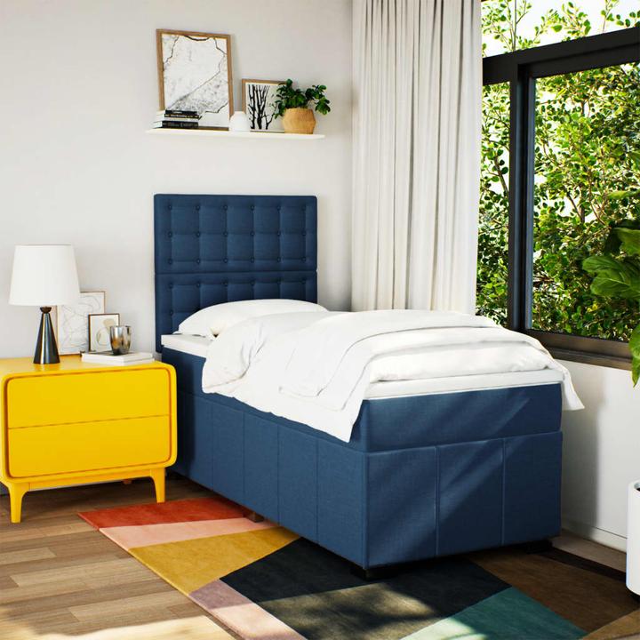 Actual product image VidaXL Bo x spring bed with mattress 90 x 200 cm fabric (90 x 200 cm, 90 x 200 cm)