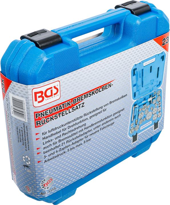 Actual product image BGS Brake Piston Reset Tool Set pneumatic 22 pcs. (Hand brake, Brake kit, 21)