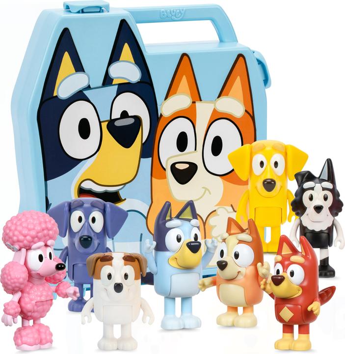 Produktbild Moose Bluey Play & Go Koffer mit 8 Spielfiguren