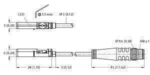 Produktbild Turk TURCK BIM-UNT-AP6X-0.3-RS4 Magnetfeldsensor, für Pneumatikzylinder BIMUNTAP6X03RS4