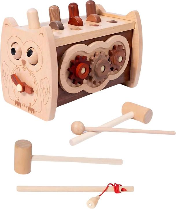 Immagine prodotto Hermex Giocattolo di attività in legno 6in1 per bambini Giocattolo educativo Giocattolo di abilità motoria