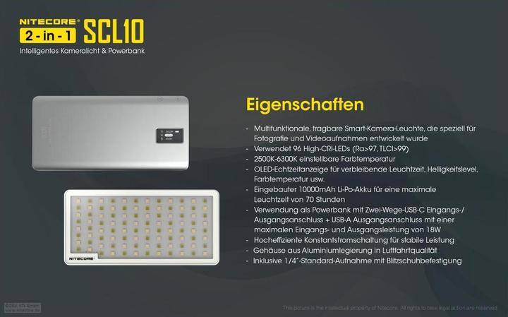 Produktbild Nitecore SCL10 Kameralicht (Weitere Dauerlichter)