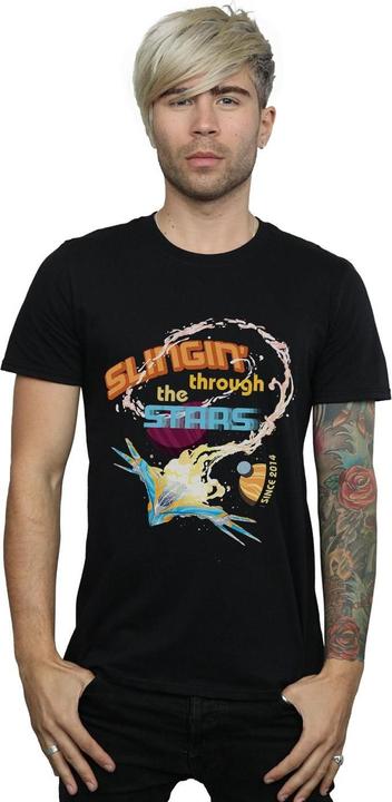 Actual product image Mens Guardians Of The Galaxy Milano Stars T-Shirt (XL)