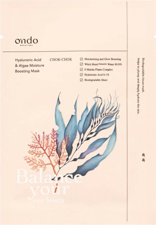 Image du produit Ondo masque hydratant à l'acide hyaluronique et aux algues chok-chok (25 ml)