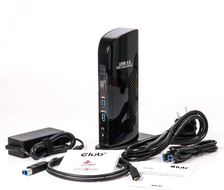 Produktbild Club 3D Dual Display Docking Station 4K60Hz (USB-B, 6 Ports)