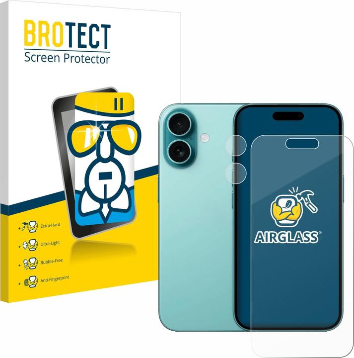BROTECT Beschermende glazen screenprotector helder (1 Stuk, Apple iPhone 16)