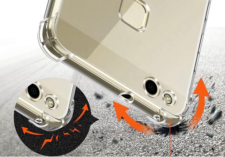 Actual product image Screenguard Huawei P10 Lite Case Crystal Soft Airbag Bumper (Huawei P10 Lite)