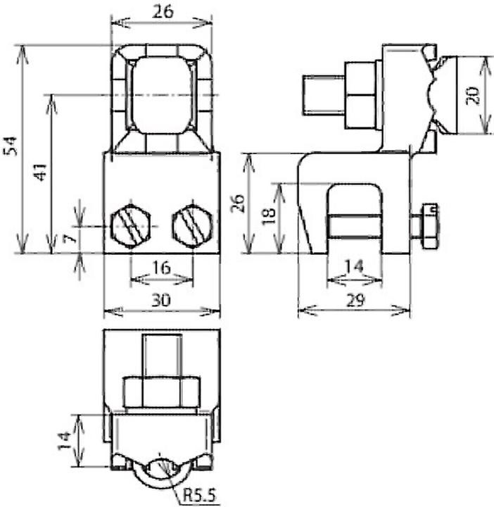 Actual product image Dehn Terminal block 370014 for round cable 7-10mm