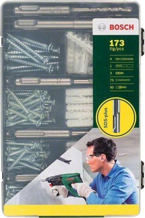 Produktbild Bosch Zubehör Fixier-Set 173-teilig, Bohrer, Dübel, Schrauben, Bits in handlicher Sortierbox. (5, 6, 7, 8 mm)