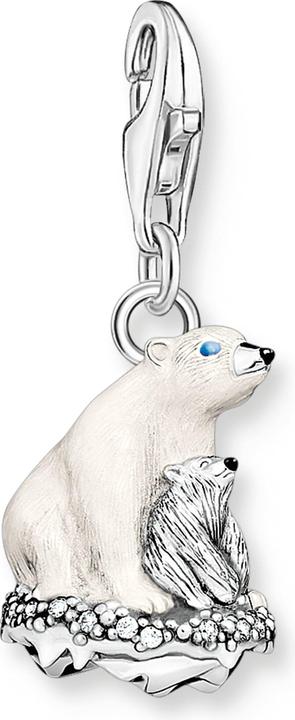 Produktbild Thomas Sabo Charm-Anhänger Eisbären Silber (925er Silber, Emaille)