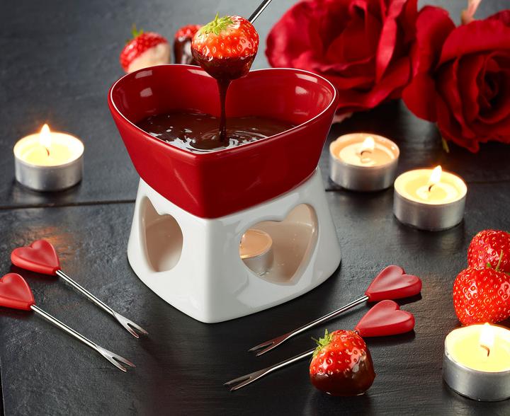 Produktbild Rosenstein & Söhne Schokofondue in Herzform (Schokoladenfondue)