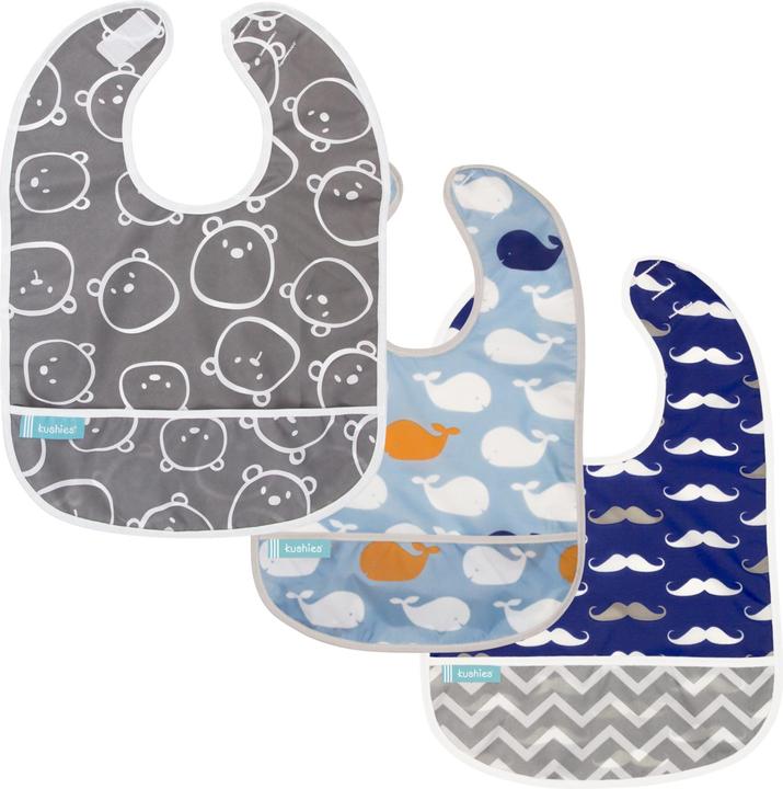 Produktbild Kushies CleanBib ohne Ärmel 3er Pack (6 Monate)
