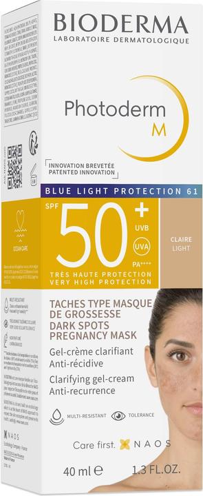 Produktbild Bioderma Photoderm M SPF50+ claire (Sonnencreme Gesicht, SPF 50, 40 ml, 66 g)