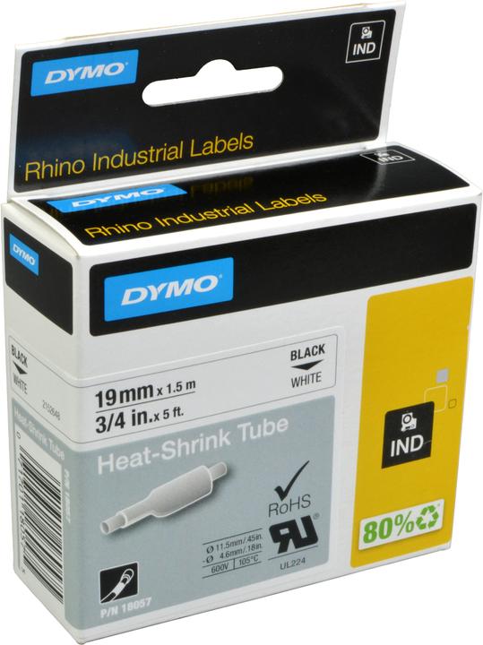 Produktbild Dymo Rhino Heissschrumpfschlauch (1.90 cm, Weiss)