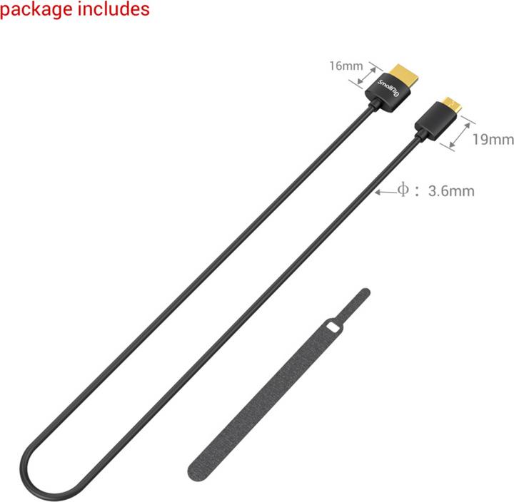 Image du produit SmallRig Mini HDMI – HDMI (Typ A) (0.55 m, HDMI)