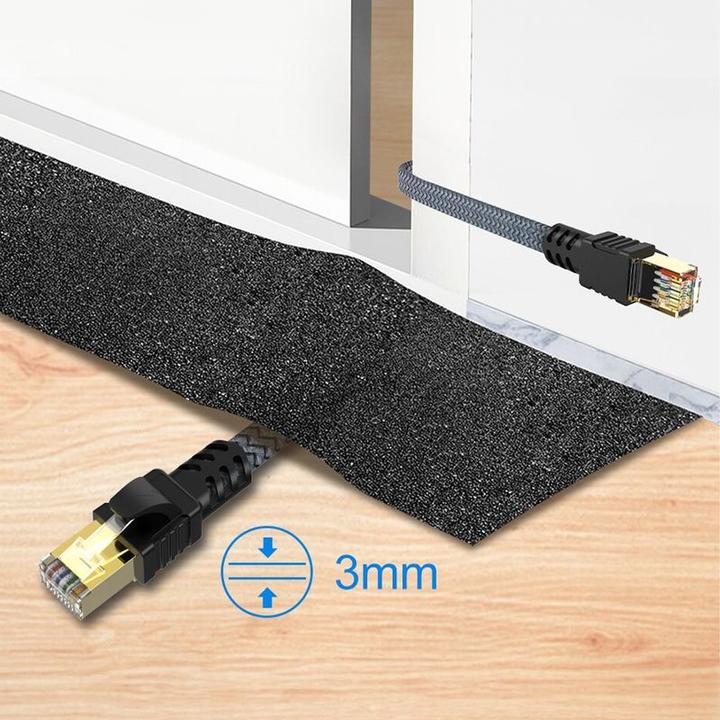 Image du produit Hermex 5m de câble réseau Câble plat Ethernet LAN RJ45 Cat. 7 plat (UTP, CAT7, 5 m)