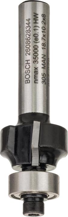 Bosch Professional Zubehör Abrundfräser, 8 mm, R1 3 mm, L 10,2 mm, G 53 mm