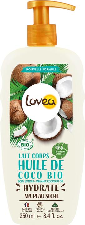 Image du produit Lovea lait corps hydratant l'huile de coco bio (Crème pour le corps, 250 ml)