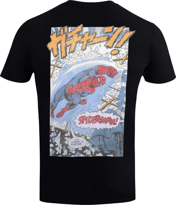 Immagine prodotto Spiderman Window Maglietta Stampa posteriore Uomo (L)