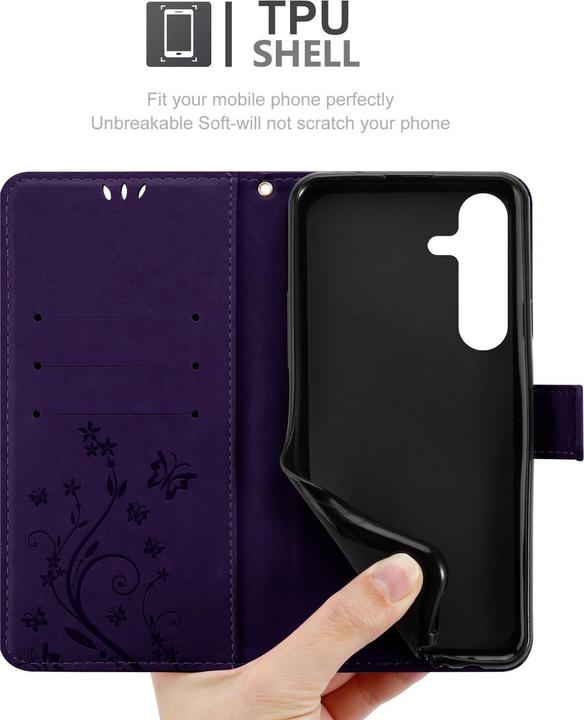 Image du produit Cadorabo Coque pour Samsung Galaxy S25 pour Fleur Book (Samsung Galaxy S25)