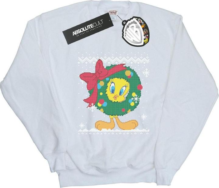 Actual product image Looney Tunes Mens Tweety Pie Christmas Fair Isle Sweatshirt (XXL)