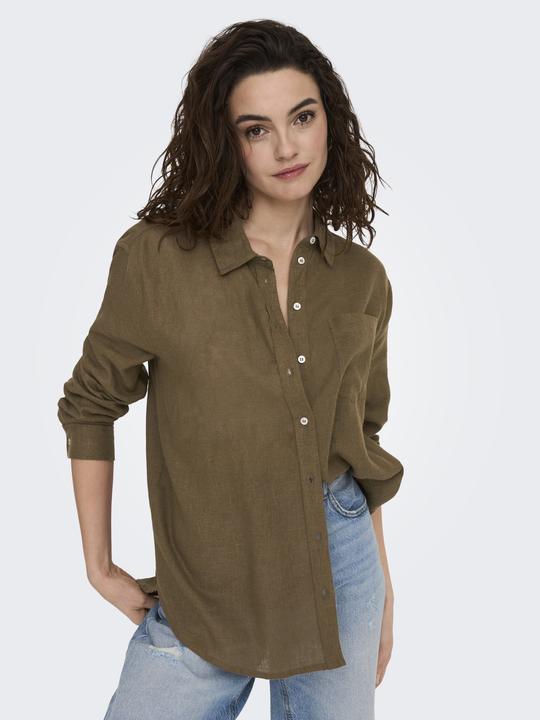 Image du produit Only Chemise unie en lin mélangé (S)