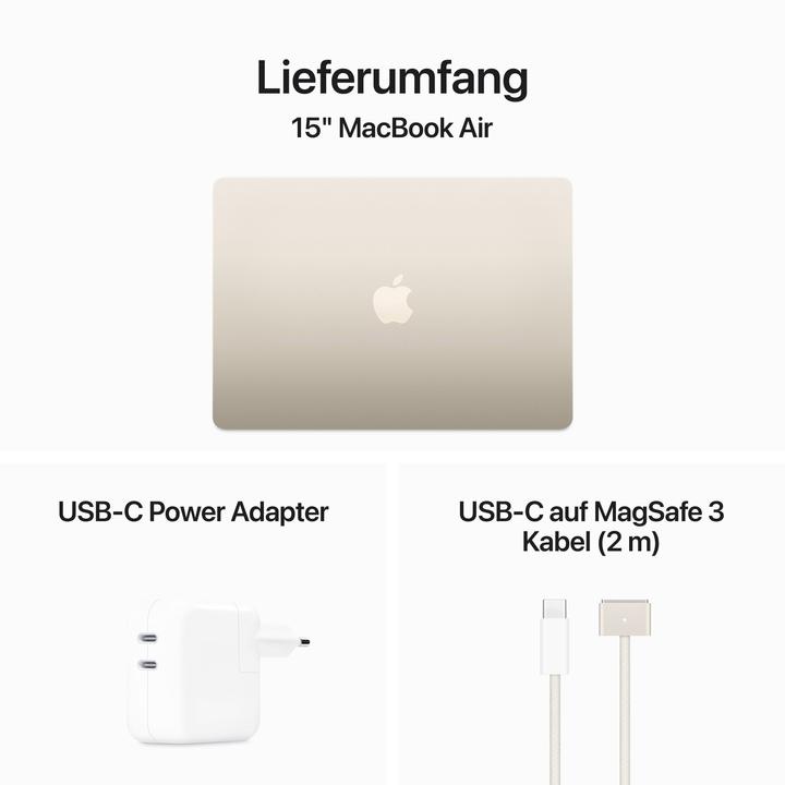Produktbild Apple MacBook Air – 2024 (15", M3, 8 GB, 1000 GB, DE)