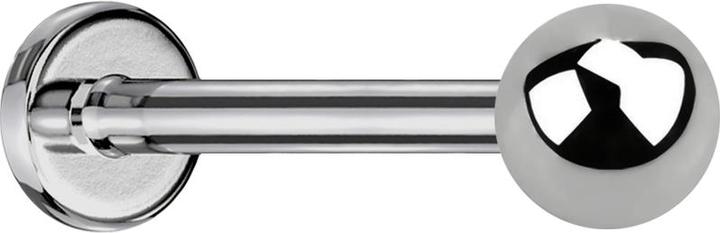 Star Piercing Micro Threadless Labret silber mit Kugel (Titan G23, ohne Messing)