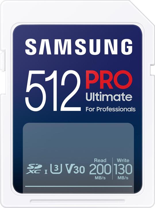 Samsung PRO Ultimate (512 Go, SDXC, U3, UHS-I)