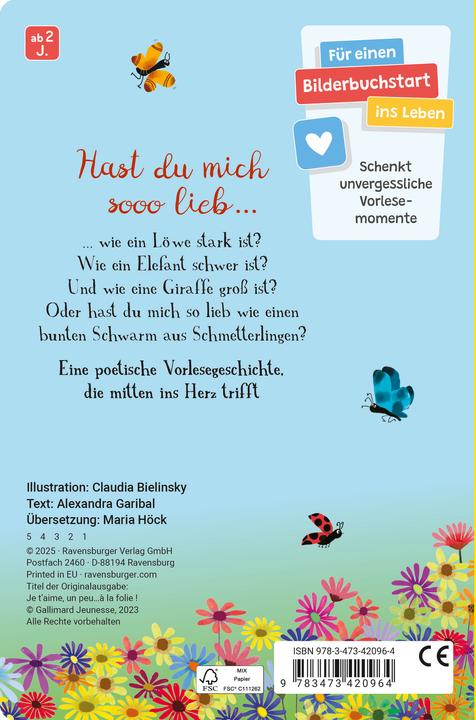 Produktbild Ravensburger Ich hab dich lieb … ein bisschen, sehr und noch viel mehr! – Liebevolle Vorlesegeschichte ab 2 (Deutsch)