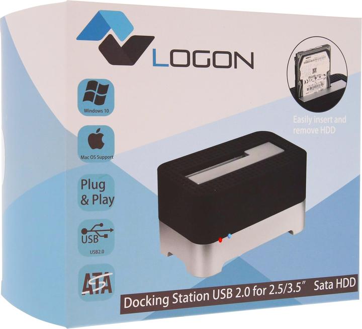 Actual product image Logon Docking Station USB 2.0 For (3.5", 2.5")