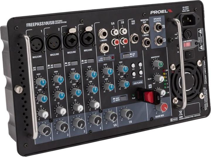 Actual product image Proel Freepass10usb (Active, 2x 250 W)