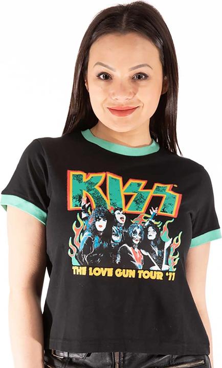 KISS St Paddy's Ringer Crop Top (Girlie)