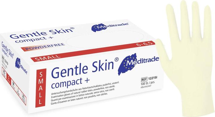Produktbild Meditrade unisex Einmalhandschuhe Gentle Skin® compact+ weiss Grösse L 100 St. (L)