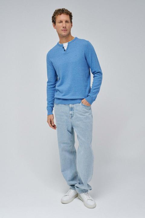 Image du produit Salsa Jeans Pullover Knit Henley W/ Collar Jersey Details (XL)