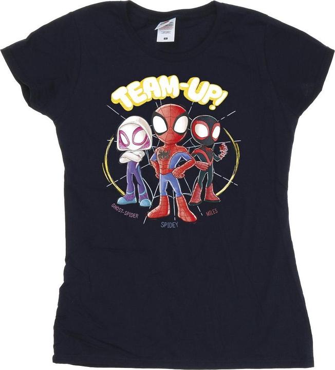 Actual product image Womens/Ladies Spidey And His Amazing Friends Sketch Cotton T-Shirt (L)