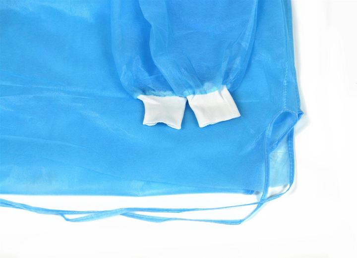 Actual product image VaSano Isol gown Velcro collar PP/PE