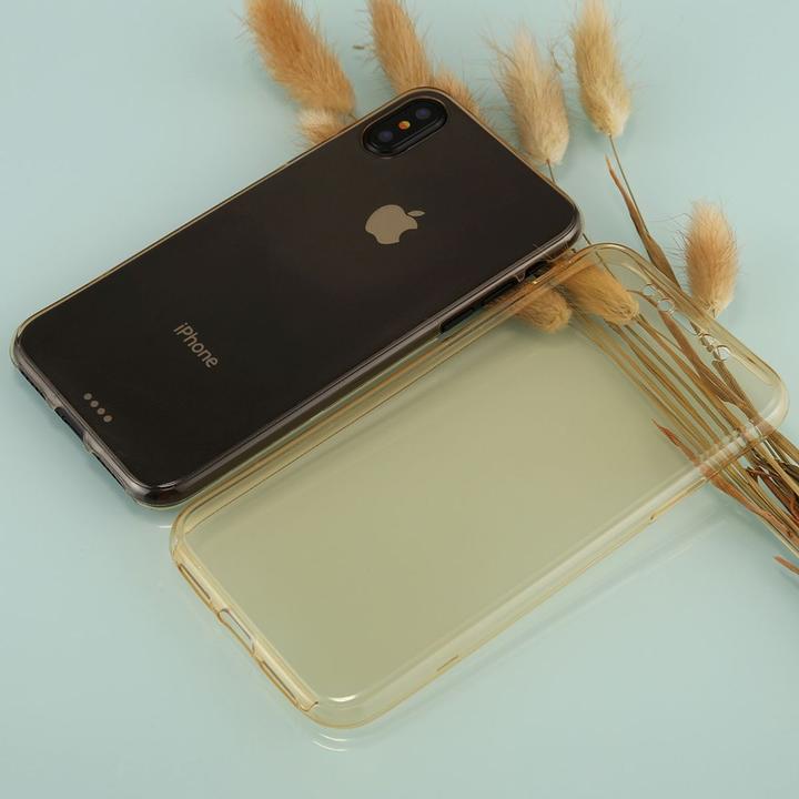 Produktbild König Design Apple iPhone XS Full Body 360 Silikon Schutzhülle Handyhülle Case Hülle Gold (Apple iPhone XS)