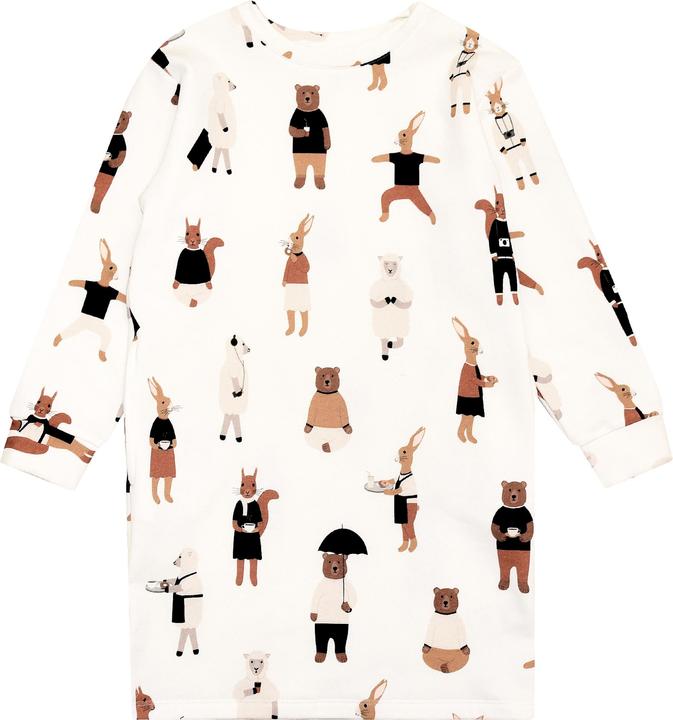 Image du produit Hebe Robe chaude en sweat-shirt avec motif animalier (80)