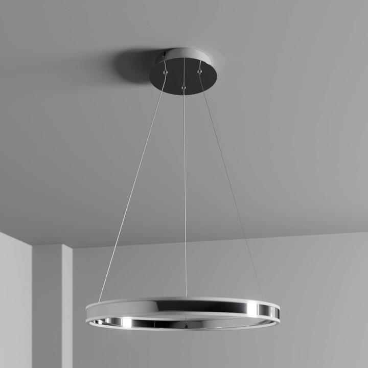 Immagine prodotto Lucande Lampada a sospensione Lyani Ø60 Cromo/Bianco (1800 lm)