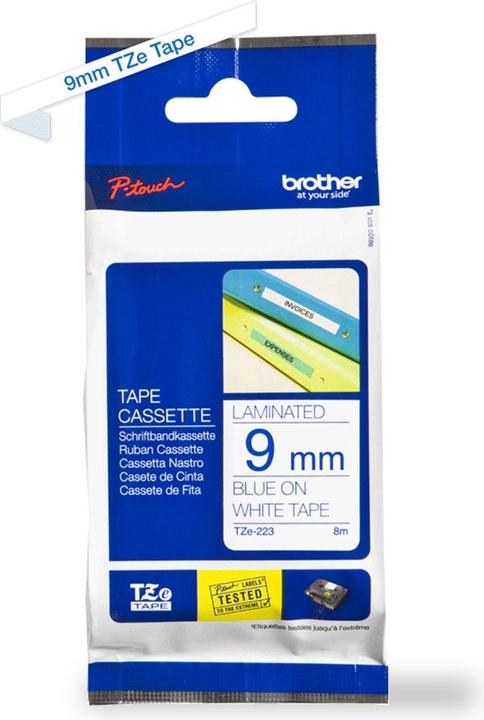 Actual product image Brother TZ223 Laminated tape (1.70 cm, Blue, White)