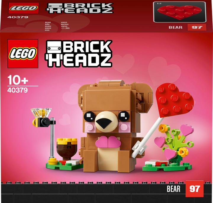 Produktbild LEGO Valentinstag-Bär (40379, LEGO Brickheadz)