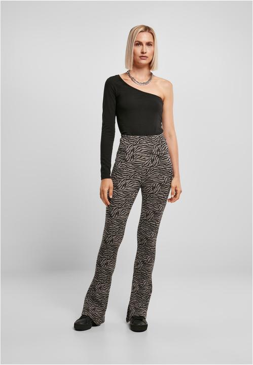 Actual product image Urban Classics Ladies High Waist Zebra Boot Cut Leggings - 14105 (XL)
