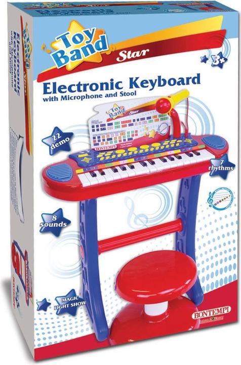 Actual product image Bontempi E-keyboard with microphone and stool