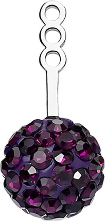 Image du produit Star Piercing Boucle d'oreille Ear Jacket argent avec boule de cristal violette