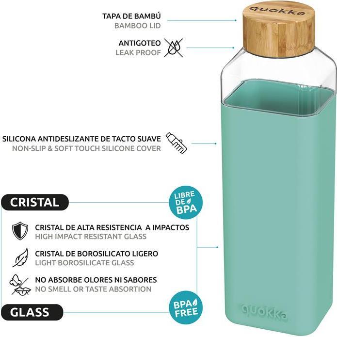 Actual product image Quokka Storm 700 ml - glass water bottle (0.70 l)