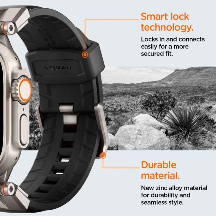 Actual product image Spigen DuraPro Armor PU Apple Watch (49mm) Band (Polyurethane (PU), Thermoplastic polyurethane (TPU))